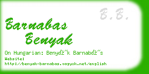 barnabas benyak business card